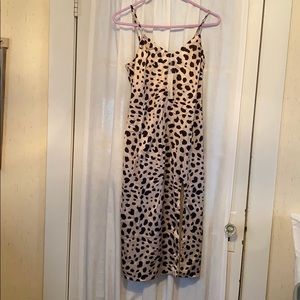 Never worn silky animal print dress